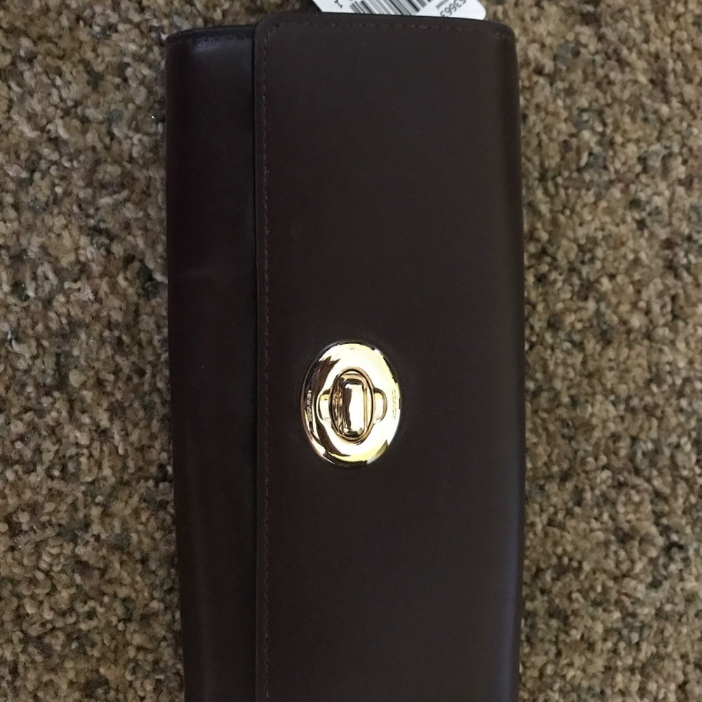 Elegant Brown Leather Clutch